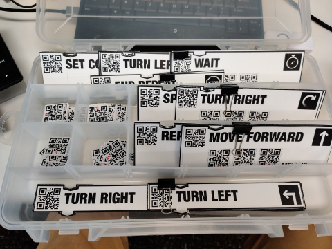 A tacklebox with CodeSnaps paper in the box.