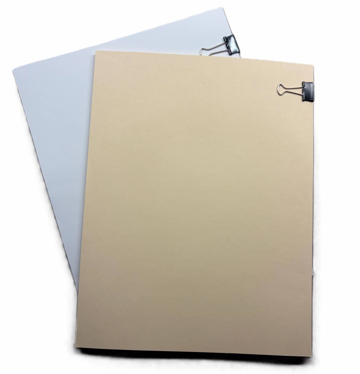 25 sheets of white or manilla braille paper, 8.5 inches by 11 inches, heavyweight, no holes