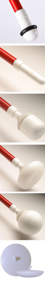 6 Images stacked of the Tips for Ceramic, Pencil, Marshmallow, Jumbo Roller, Rolling Ball, and Dakota Disc
