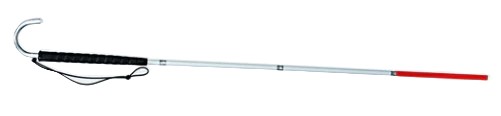 54 inch 4 section aluminum mobility cane with a curved metal handle