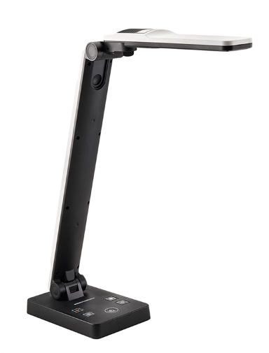 Eschenbach Elumentis LED Lamp, 21 inches tall with adjustable light at the end that can move in several directions, sturdy square base with 5 buttons