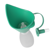Eye Drop Guide, rubber cup that fits over eye with large open mouth tube on other end