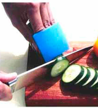 Plastic shield that slips onto fingers