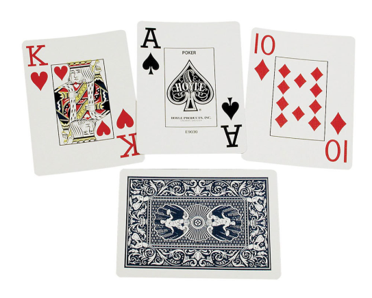 Jumbo Index Low Vision Playing Cards, standard size playing cards with extra large type
