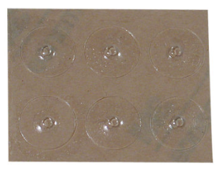 Loc-Dots, clear round dots with raised bump in center