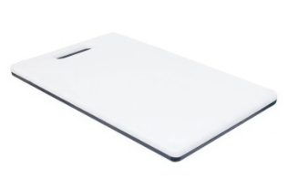 Low Vision Cutting Board, rectangular solid plastic cutting board, one side is white and the other side is black, no slip design