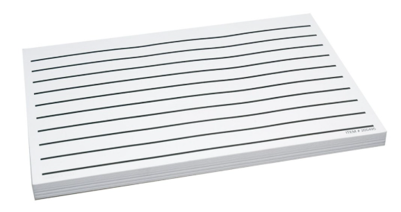 Rectangular half sheet notepad with bold lines