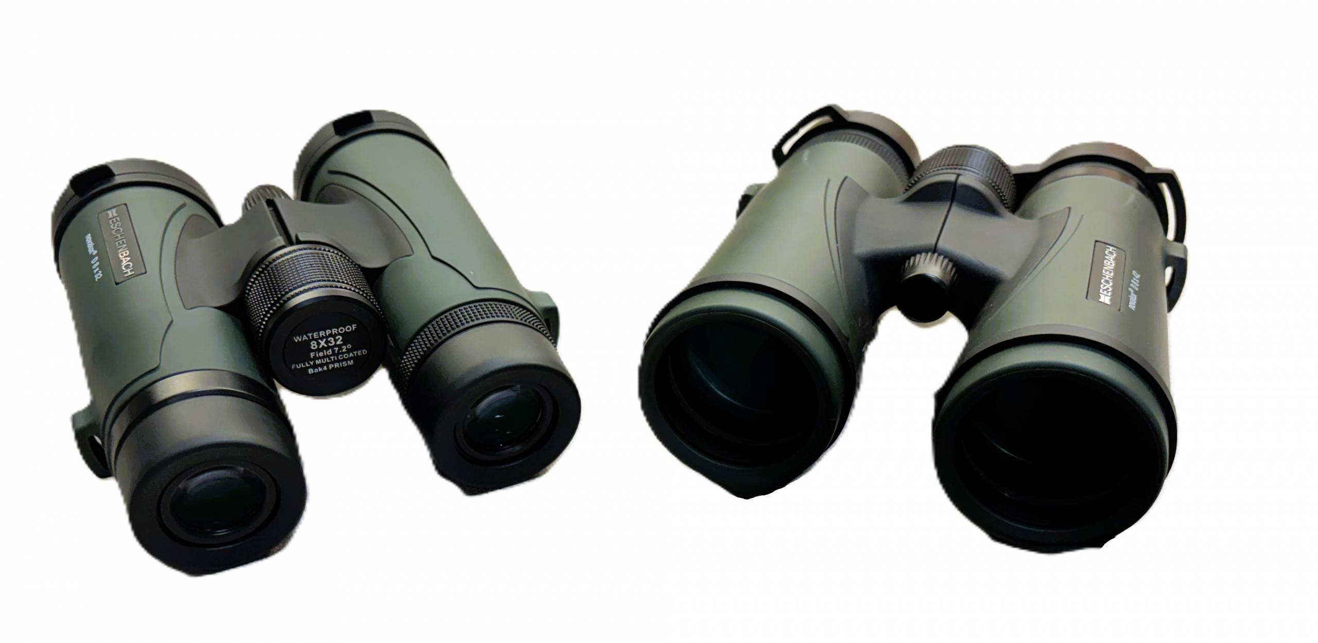 binoculars, 8 by 32 and 8 by 42 power
