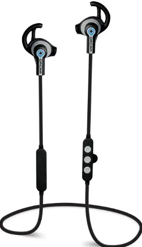 OrCam Bluetooth Headphones, attached earbuds with control panel on wire