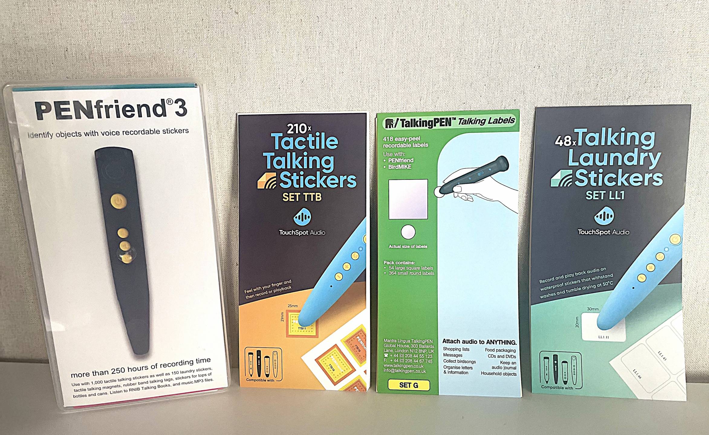 PenFriend 3, Tactile Talking Sticker, TalkingPEN Talking Labels, Talking Laundry Stickers