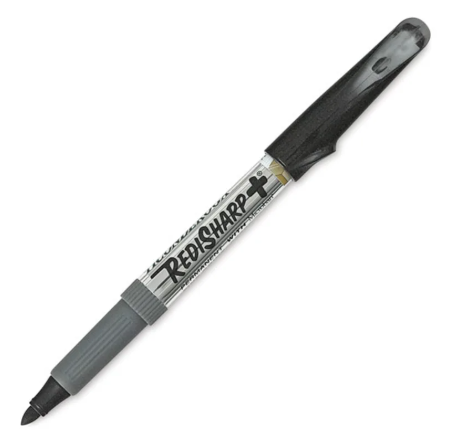 Black permanent marker for bold writing