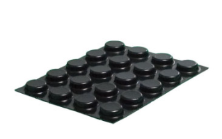 Small round bump dots with flat top, black