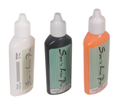 Spot 'N Line Pens, small bottles with pointed tips and screw on caps