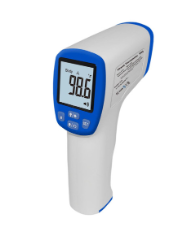 Talking Non-Contact Body Thermometer, Large digital screen with 4 buttons and a handle for scanning