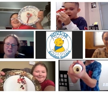 19 pictures of students working on online virtual projects.  10 Pictures have students showing their snowmen or an eye creations made from candy.  Other pictures are student LEGO creations of an LEGO ice cream truck project with Matthew Shifrin who was a special guest for the students.